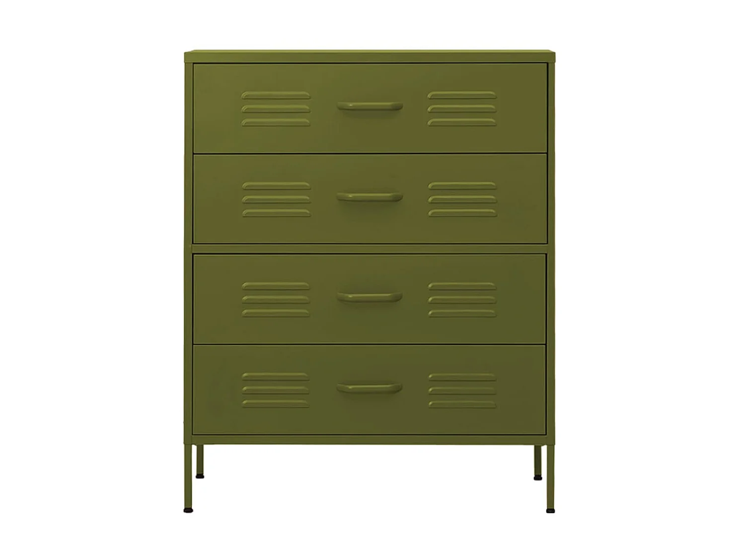 Commode Vert olive 80x35x101,5 Acier