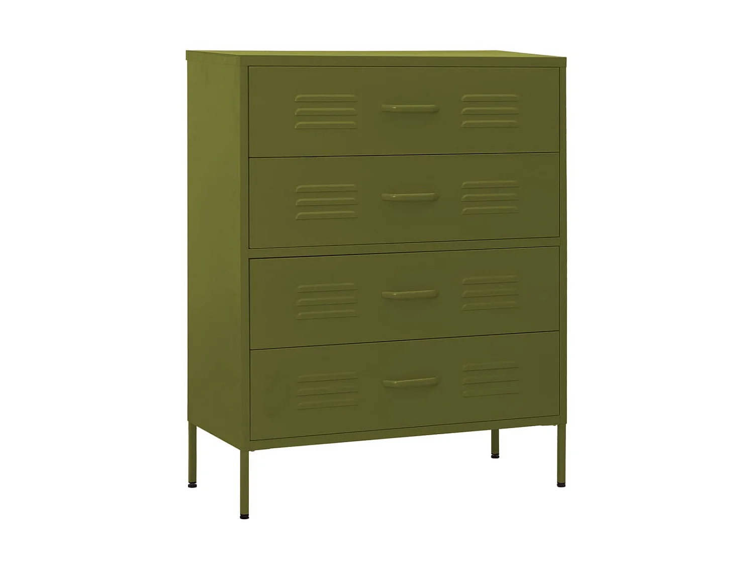 Commode Vert olive 80x35x101,5 Acier