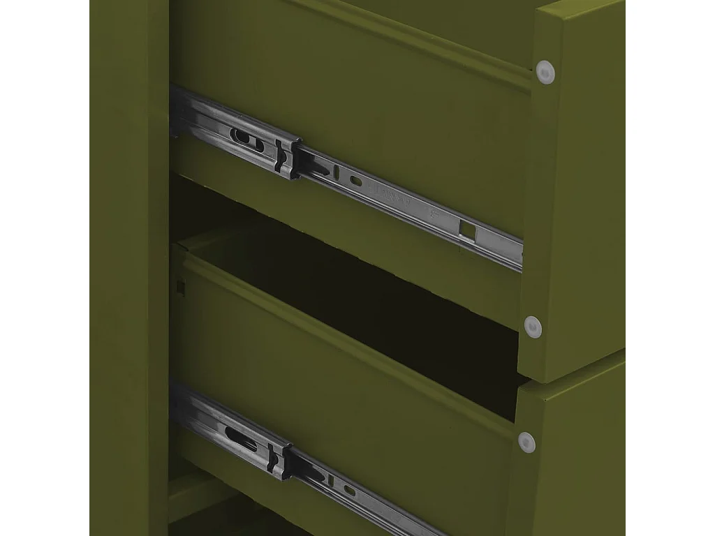 Commode Vert olive 80x35x101,5 Acier