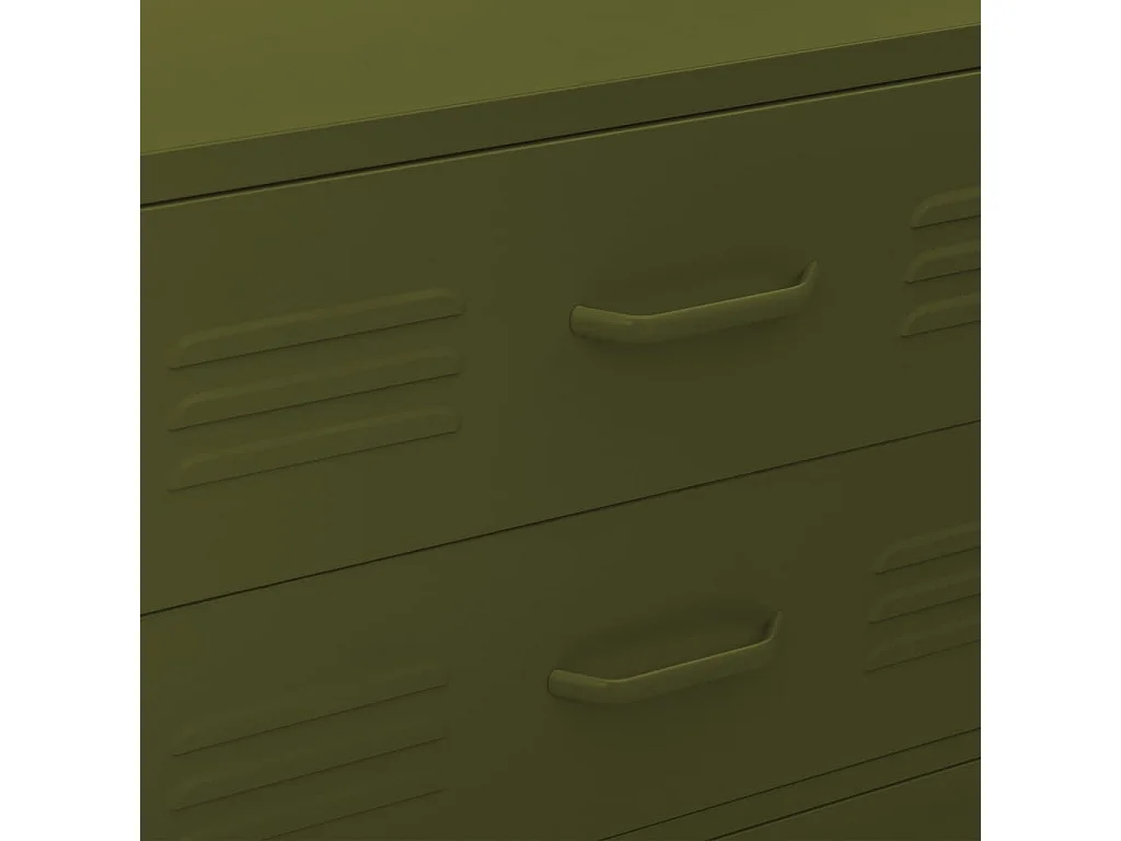 Commode Vert olive 80x35x101,5 Acier