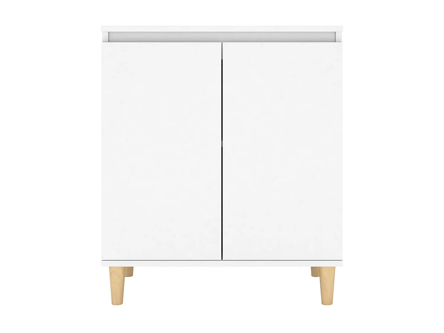 Buffet avec pieds en bois massif Blanc 60x35x70