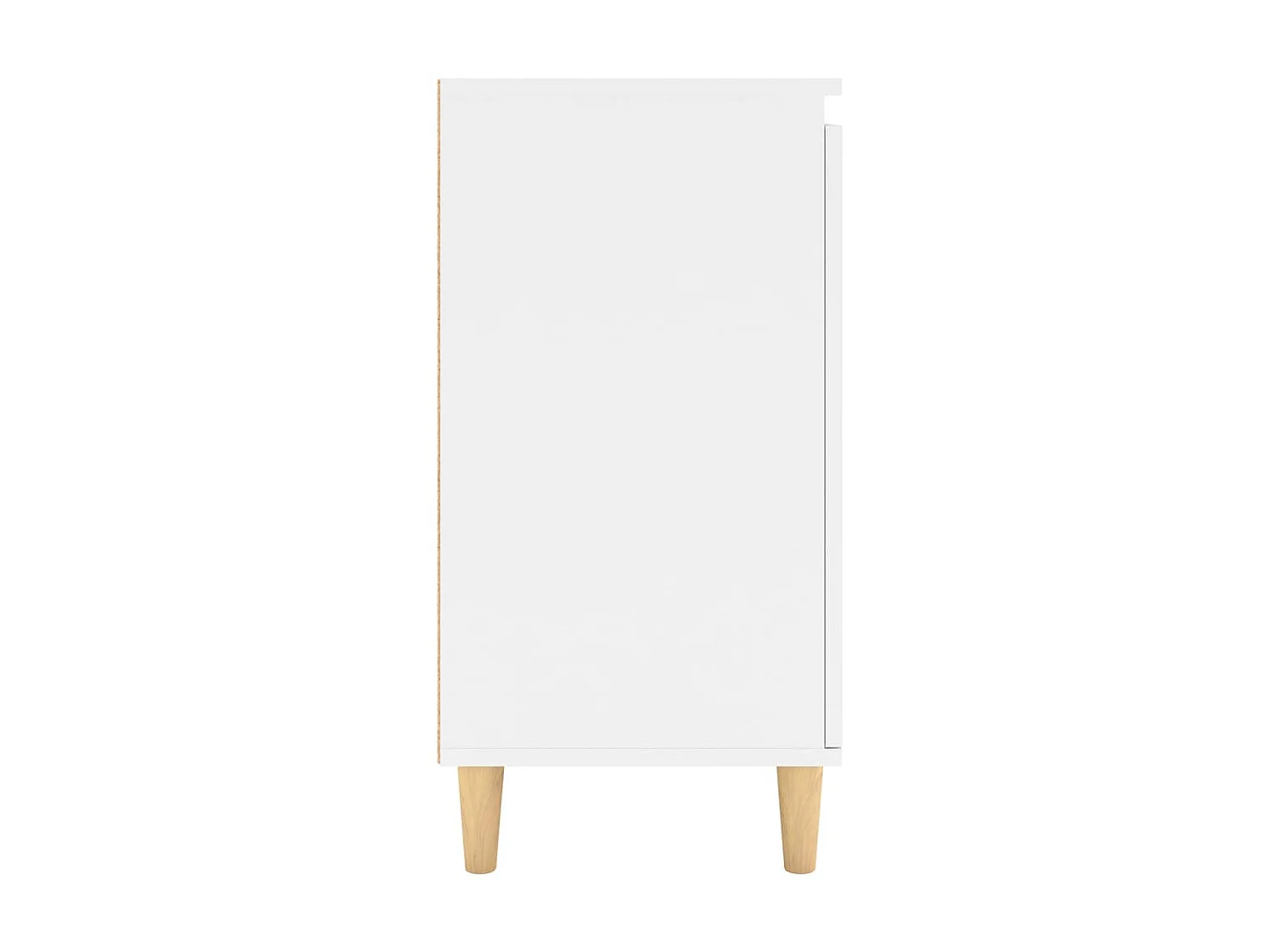 Buffet avec pieds en bois massif Blanc 60x35x70