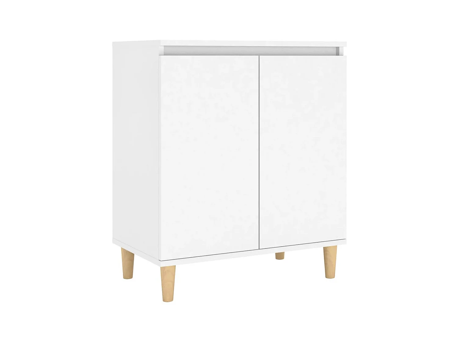 Buffet avec pieds en bois massif Blanc 60x35x70