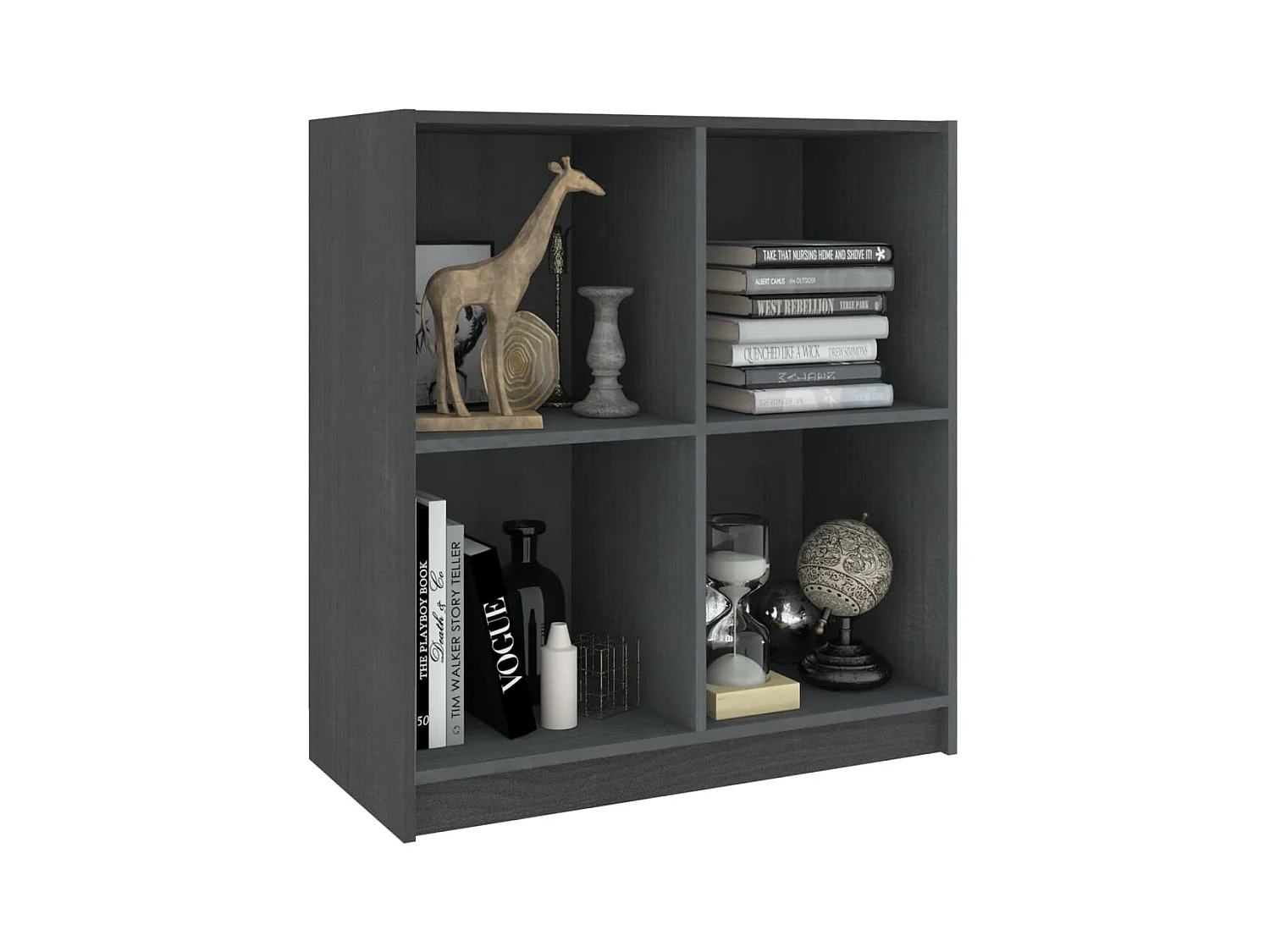 Buffet Gris 70x33x76 Bois de pin massif