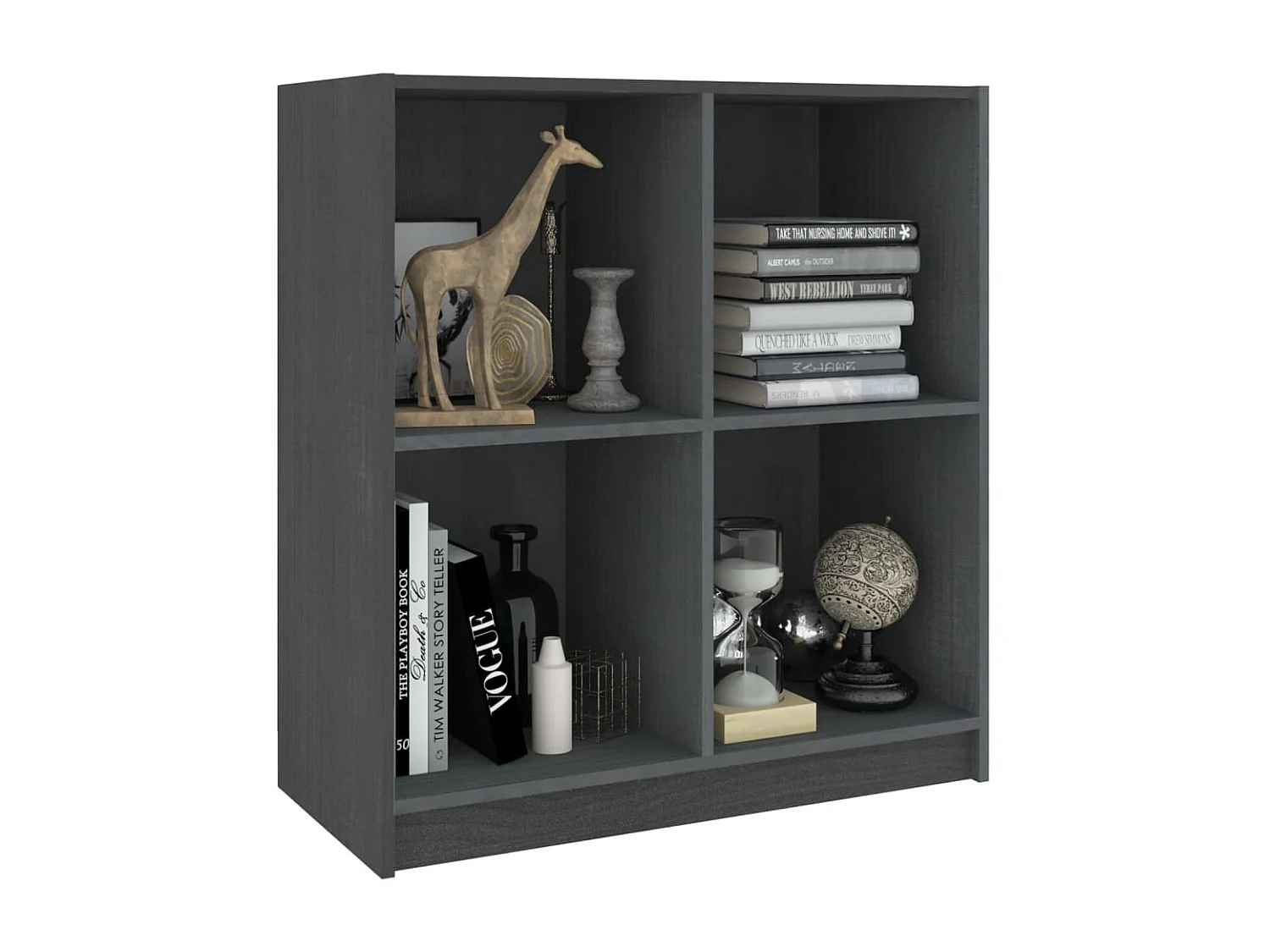 Buffet Gris 70x33x76 Bois de pin massif