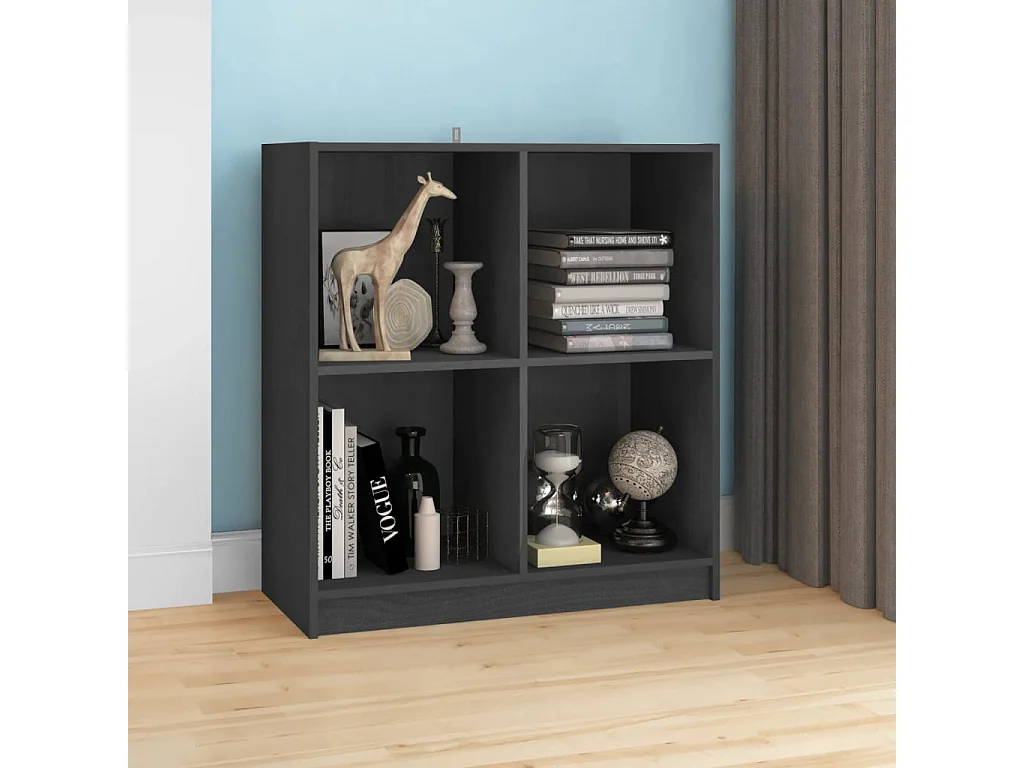 Buffet Gris 70x33x76 Bois de pin massif