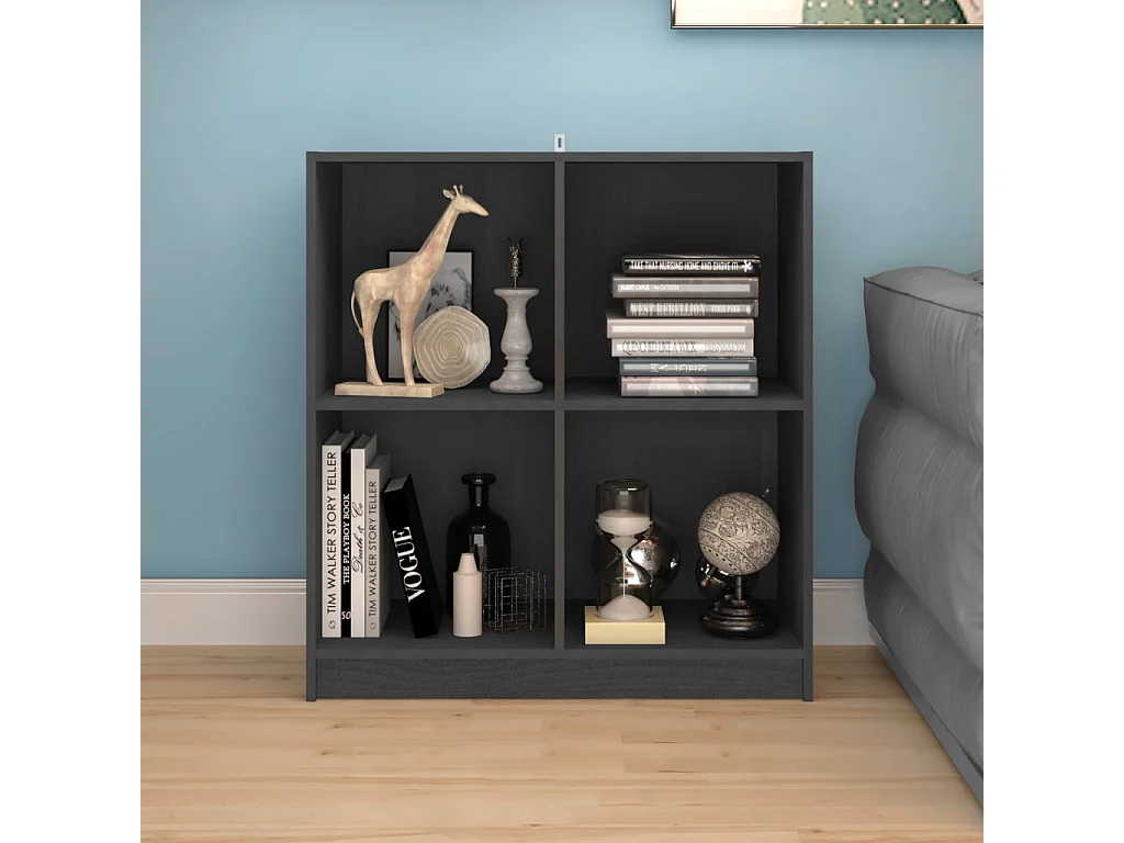 Buffet Gris 70x33x76 Bois de pin massif