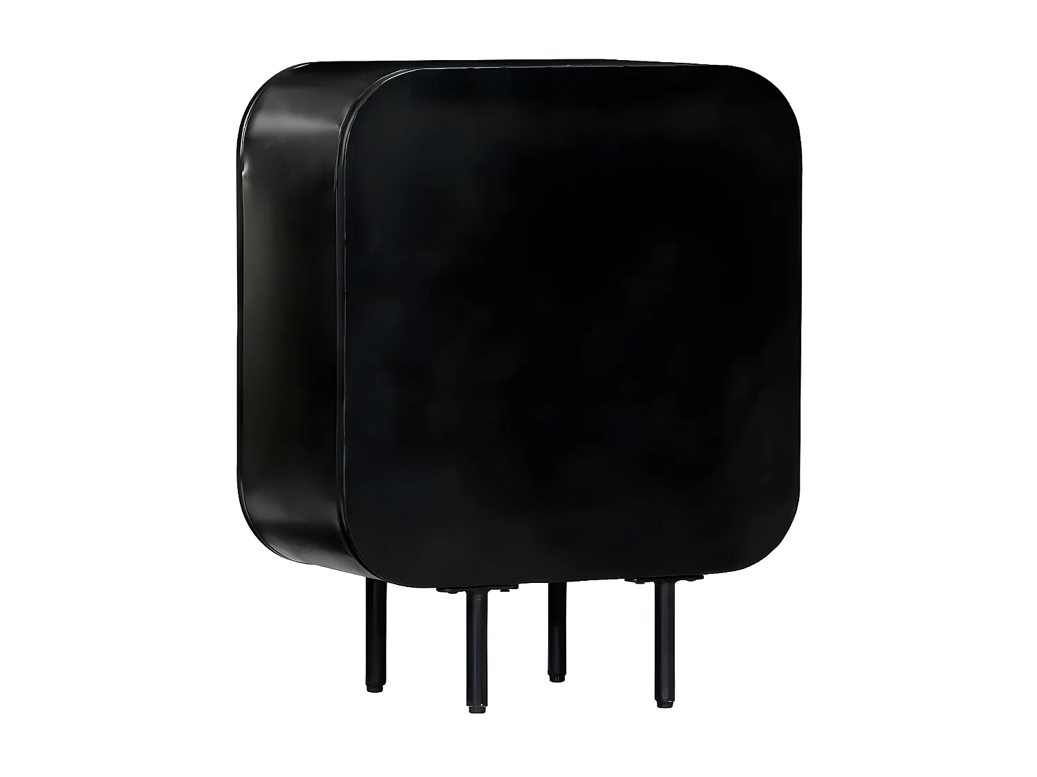 Commode 2 portes 2 tiroirs bois massif recyclé et métal noir Bousty