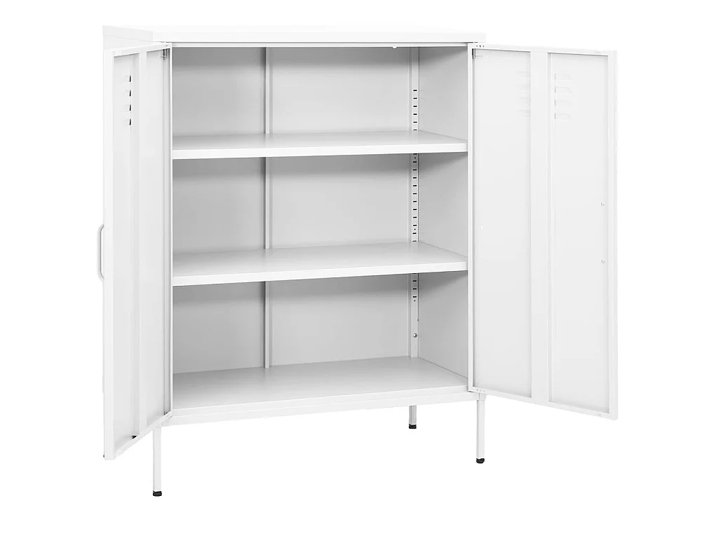 Armoire de rangement Blanc 80x35x101,5 Acier 2