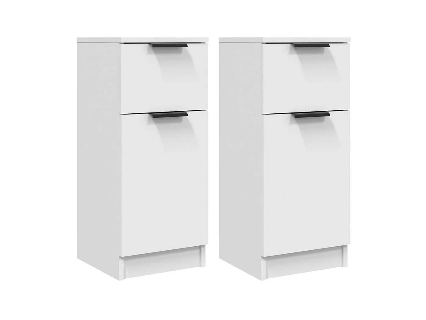 Buffets 2 pcs Blanc 30x30x70 Bois d'ingénierie