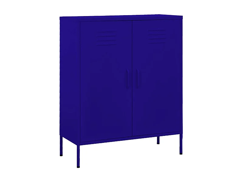 Armoire de rangement Bleu marine 80x35x101,5 Acier 2