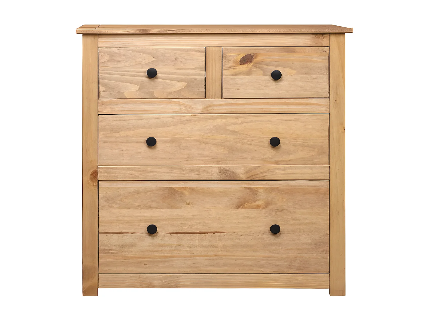 Commode 4 tiroirs pin massif clair Iris