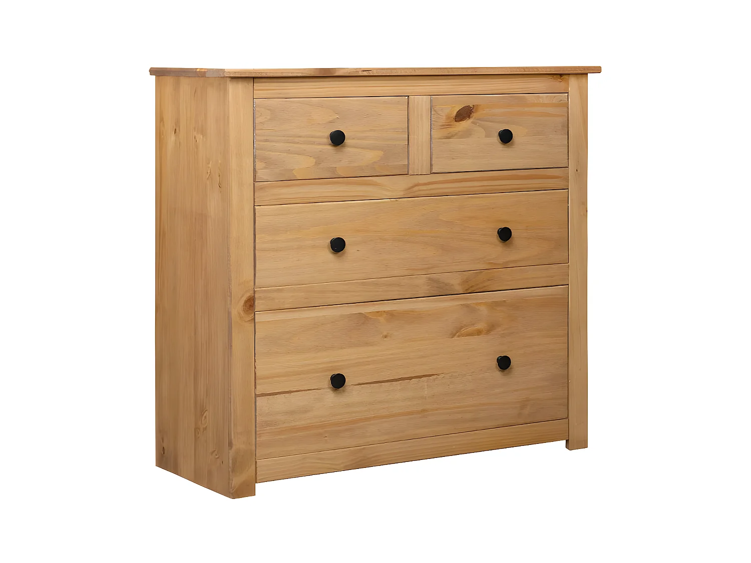 Commode 4 tiroirs pin massif clair Iris