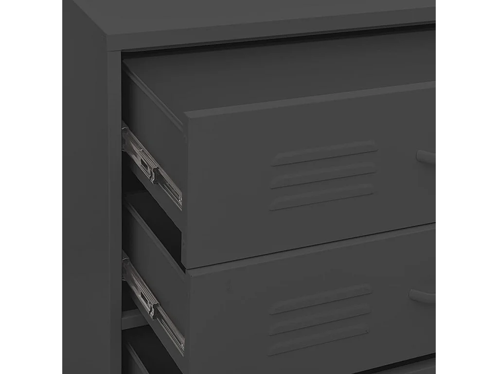 Commode Anthracite 80x35x101,5 Acier