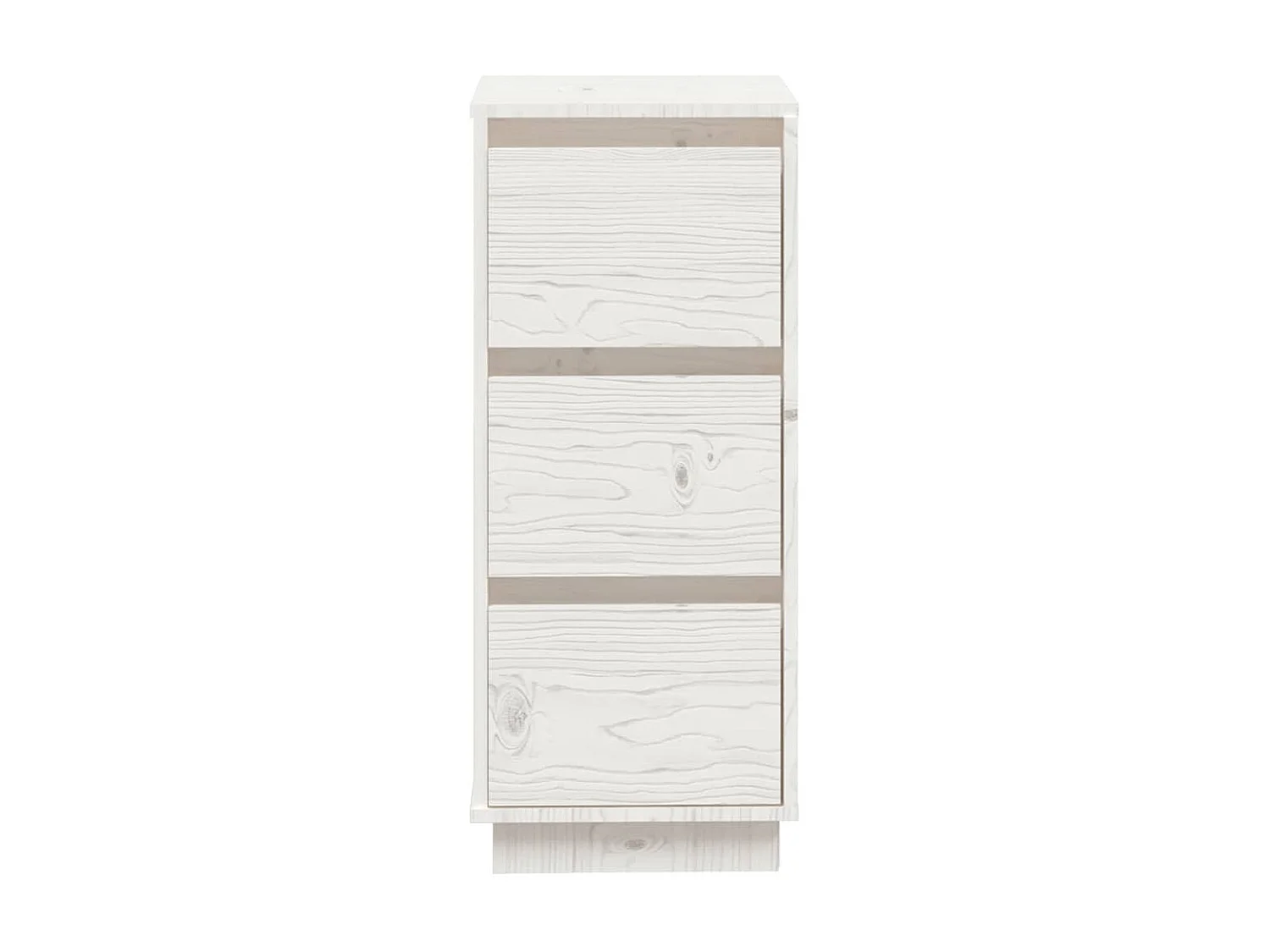 Buffet Blanc 32x34x75 Bois massif de pin
