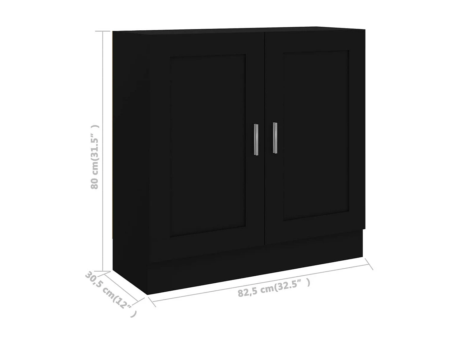 Commode Noir 82,5x30,5x80