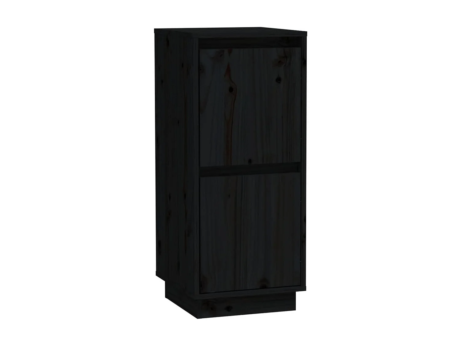 Buffets 2 pcs Noir 31,5x34x75 Bois massif de pin