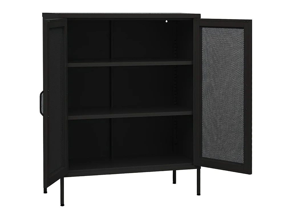 Armoire de rangement Noir 80x35x101,5 Acier 3