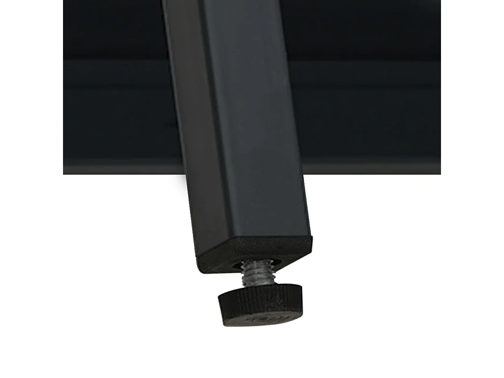 Buffet Noir 75x35x105 Acier et verre