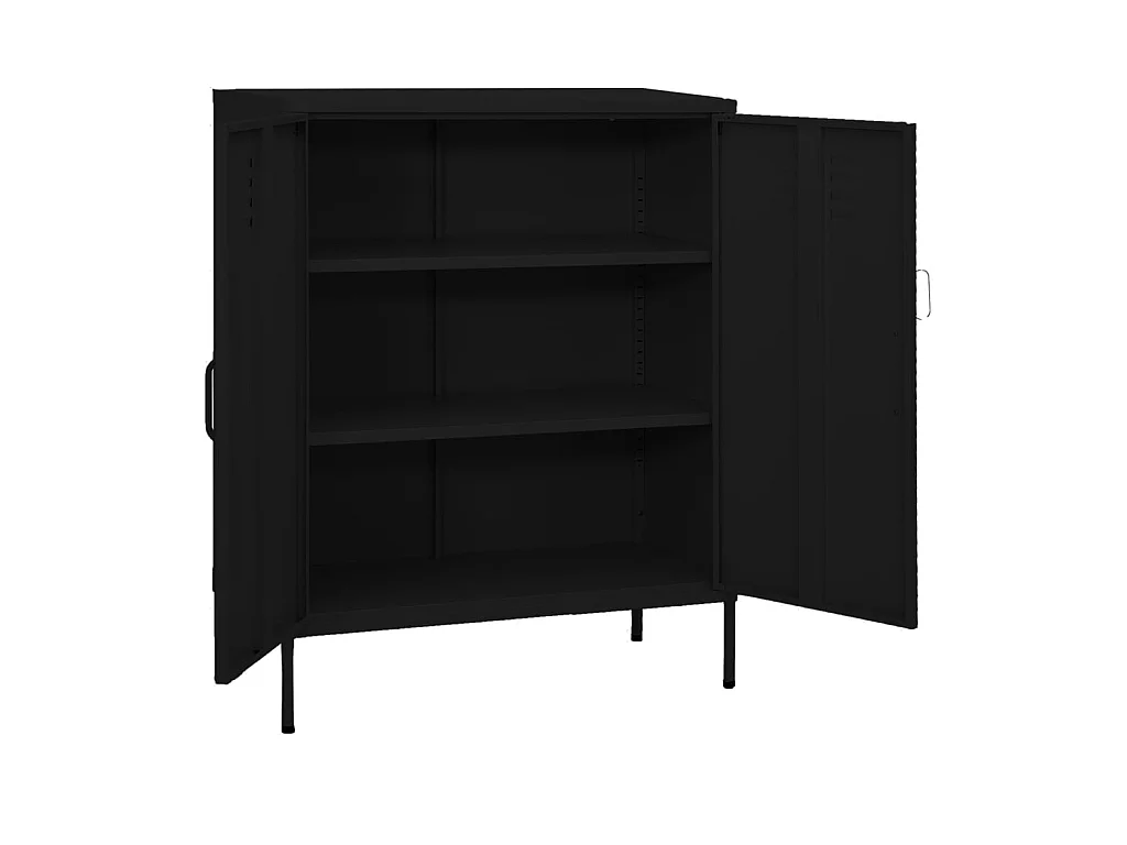 Armoire de rangement Noir 80x35x101,5 Acier 2