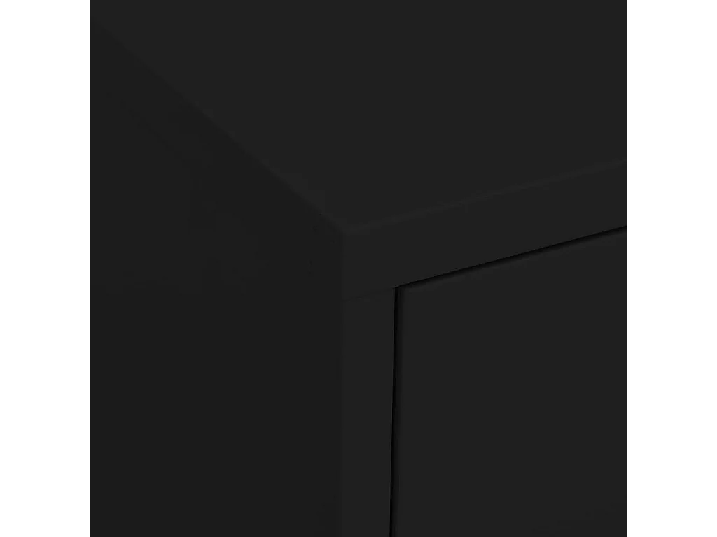 Armoire de rangement Noir 80x35x101,5 Acier 2
