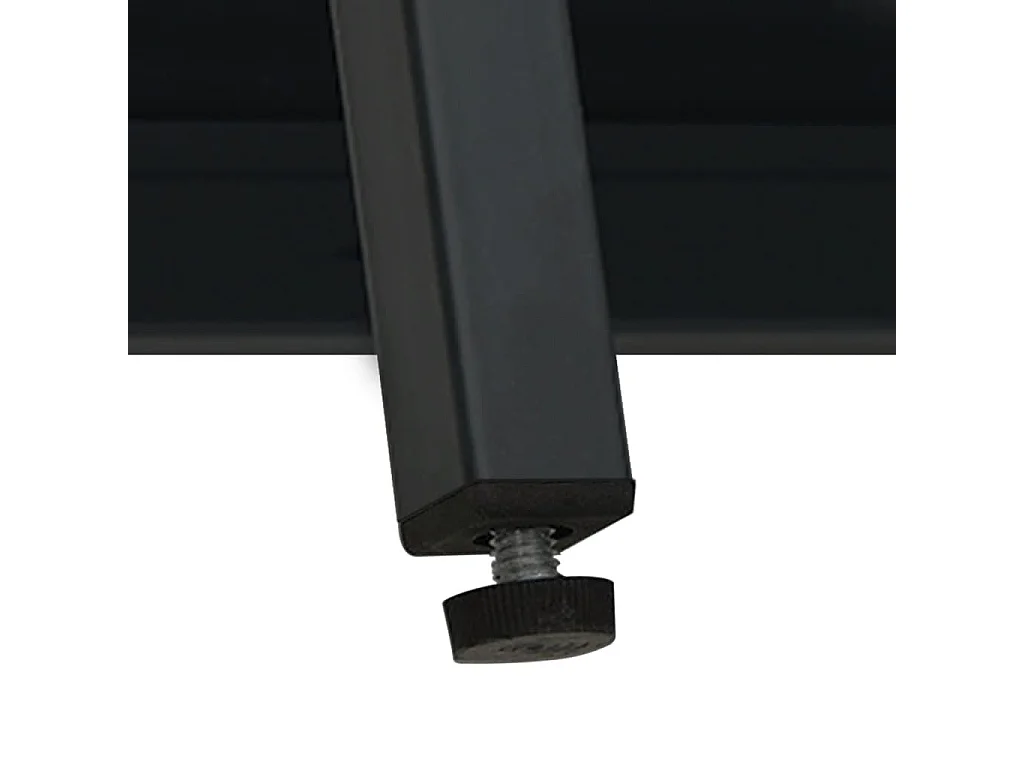 Buffet Noir 70x35x70 Acier et verre