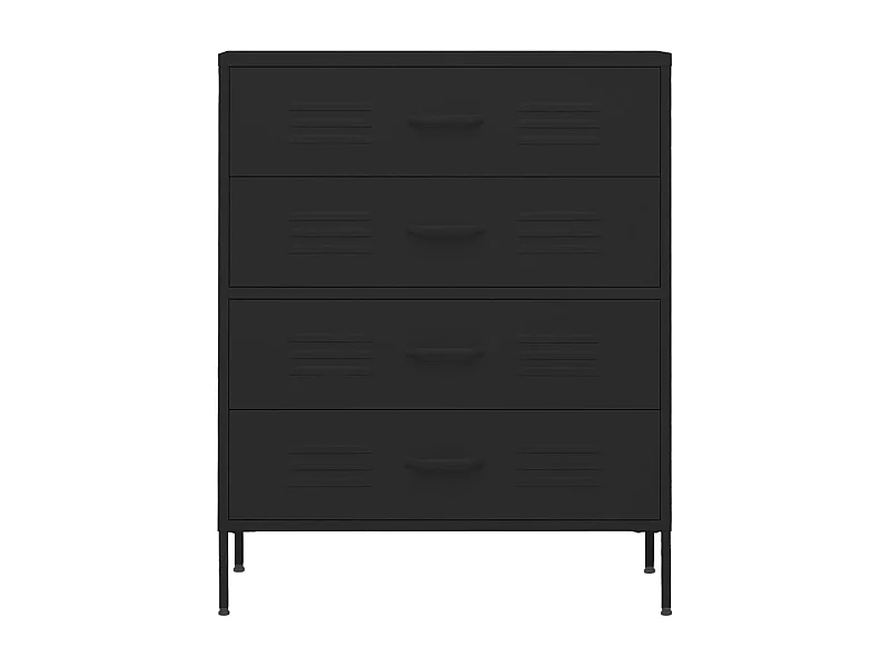 Commode Noir 80x35x101,5 Acier