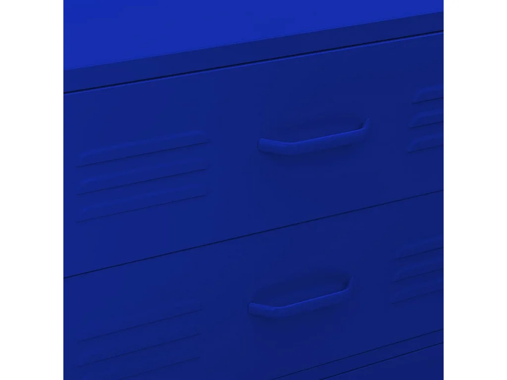 Commode Bleu marine 80x35x101,5 Acier