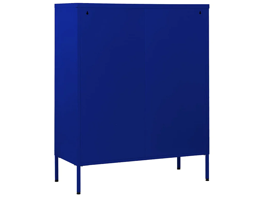 Commode Bleu marine 80x35x101,5 Acier