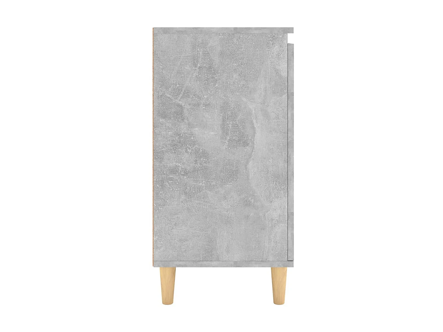 Commode avec pieds en bois Gris béton 60x35x70