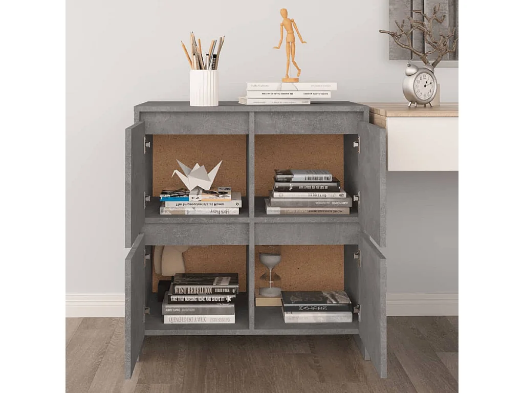 Petit rangement Gris béton 70x41x75