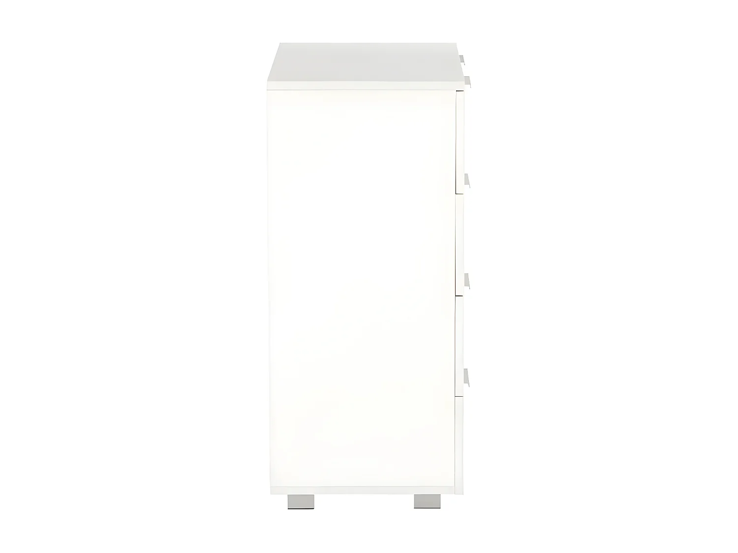 Commode 8 tiroirs bois blanc brillant Bella
