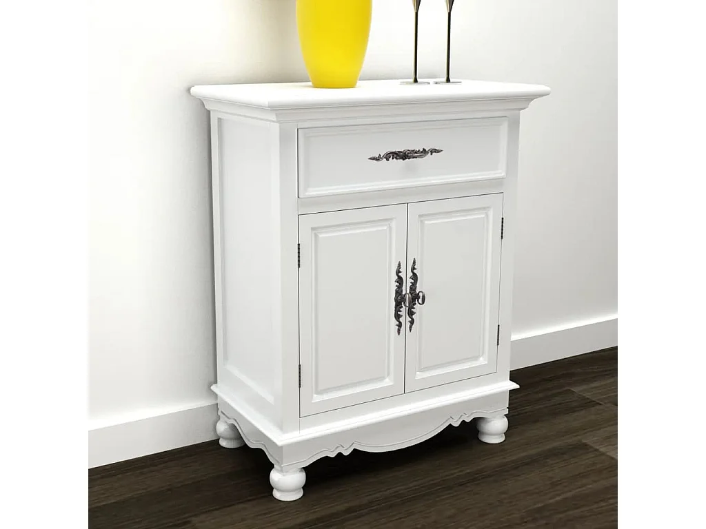 Rangement avec 2 portes et 1 tiroir Bois Blanc