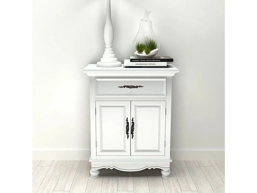 Rangement avec 2 portes et 1 tiroir Bois Blanc
