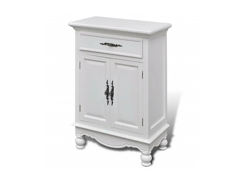 Rangement avec 2 portes et 1 tiroir Bois Blanc