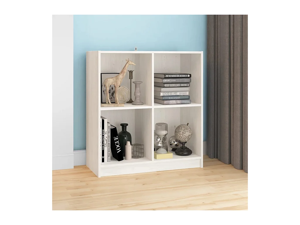 Dressoir 70x33x76 cm massief grenenhout wit