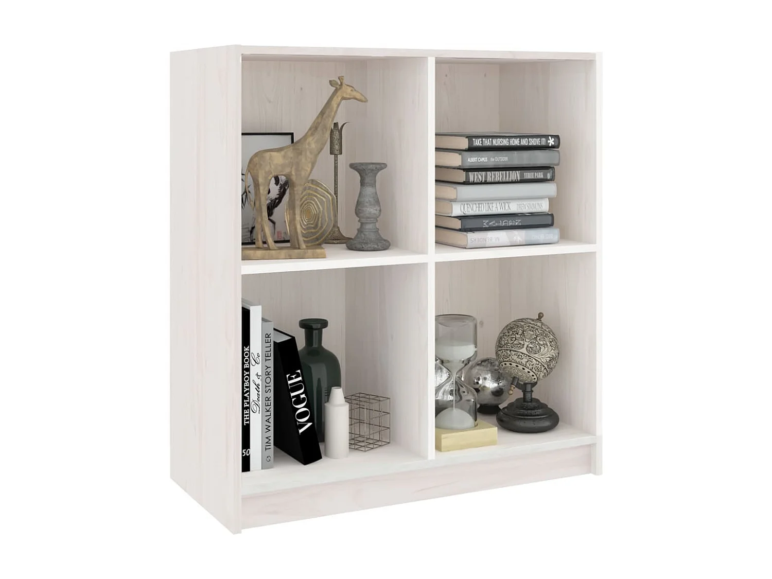 Buffet Blanc 70x33x76 Bois de pin massif