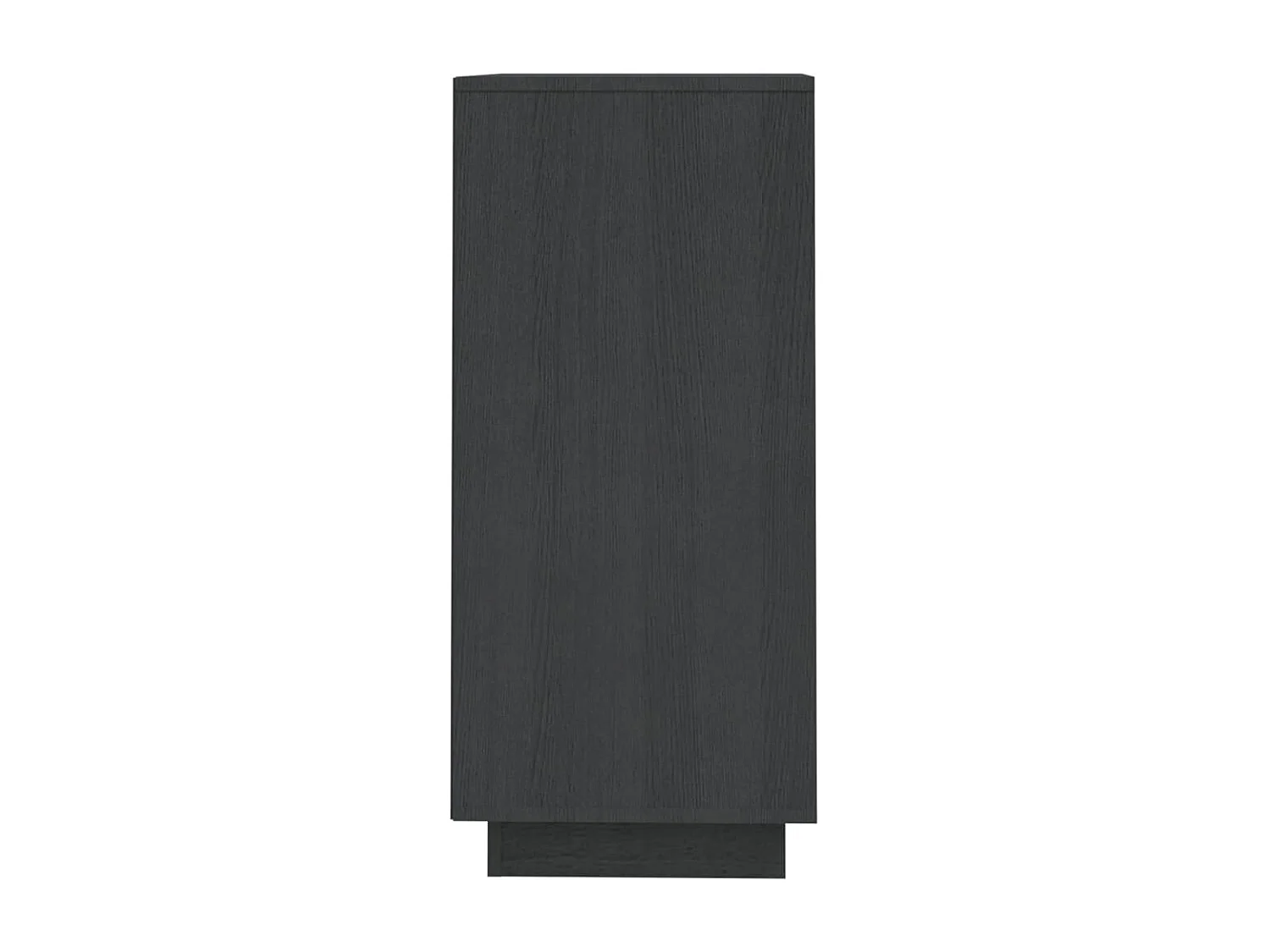 Aparador de madera maciza de pino gris 60x34x75 cm