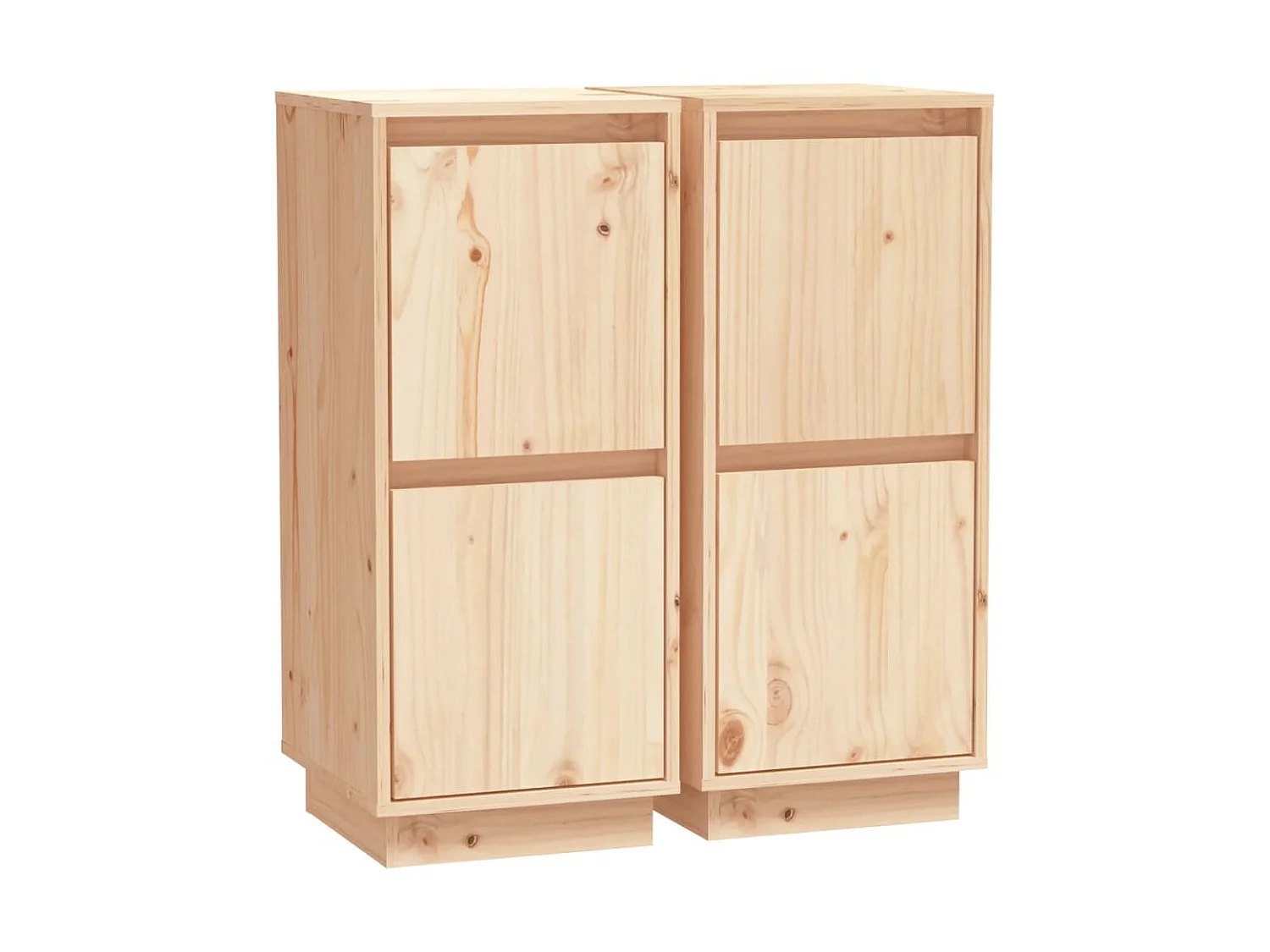 Dressoirs 2 st 31,5x34x75 cm massief grenenhout