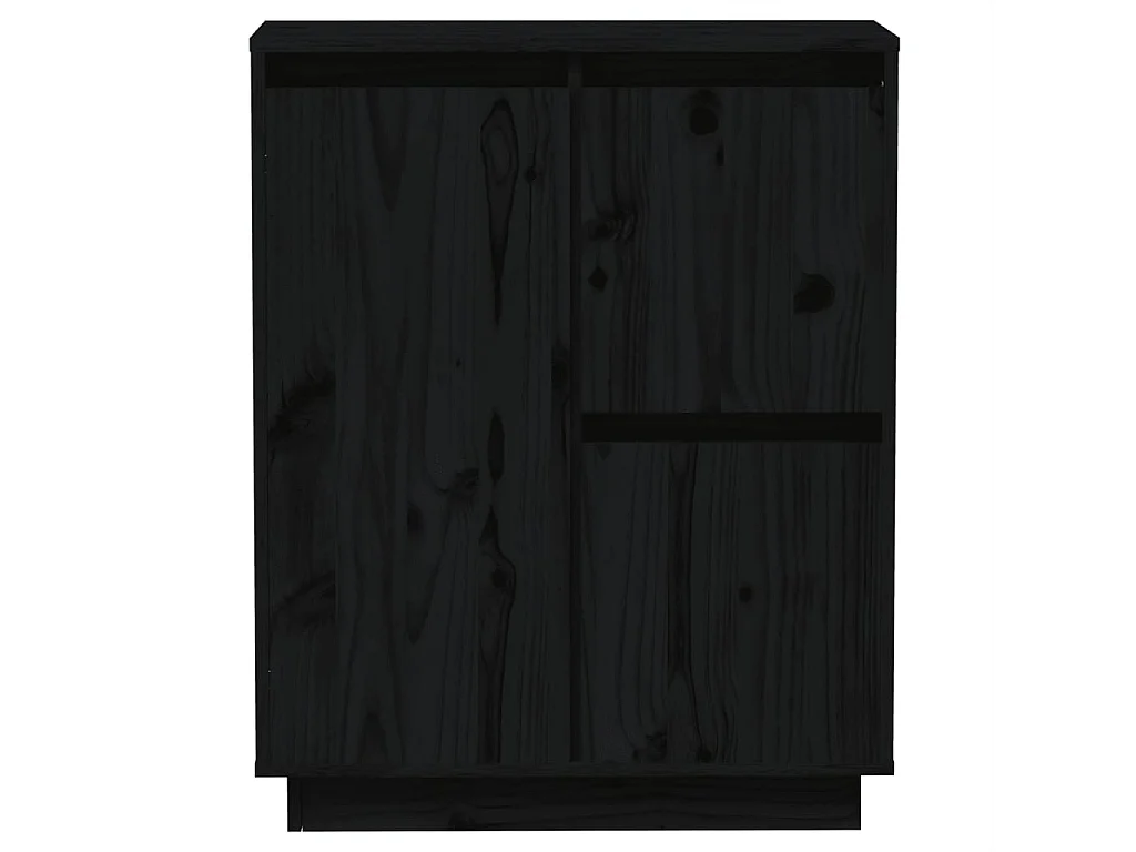 Buffet Noir 60x34x75 Bois massif de pin