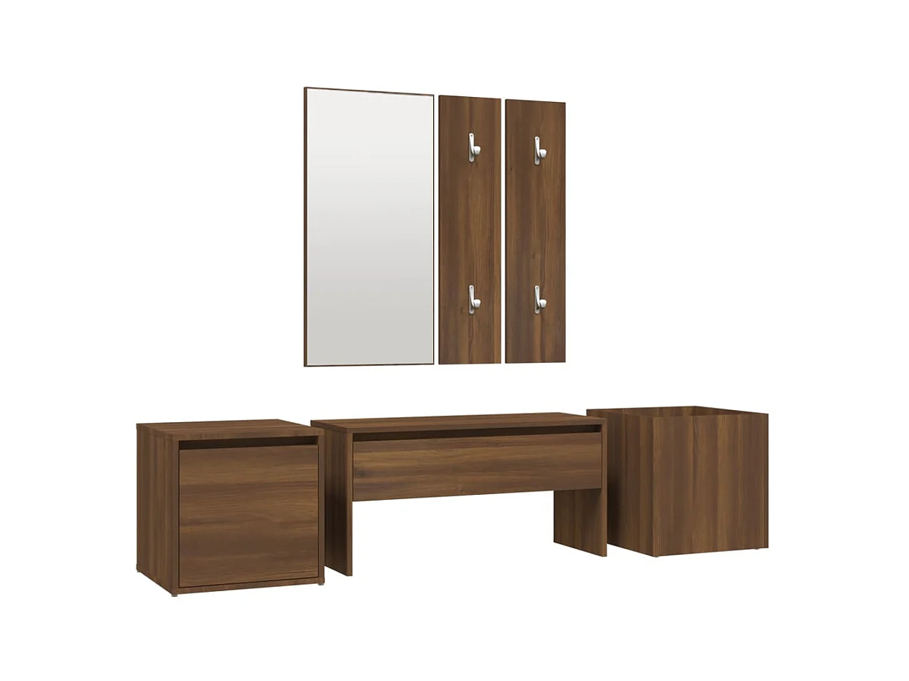 Ensemble de meubles de couloir Chêne marron Bois d'ingénierie