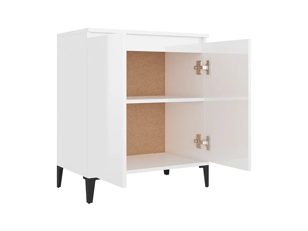 Commode Blanc brillant 60x35x70