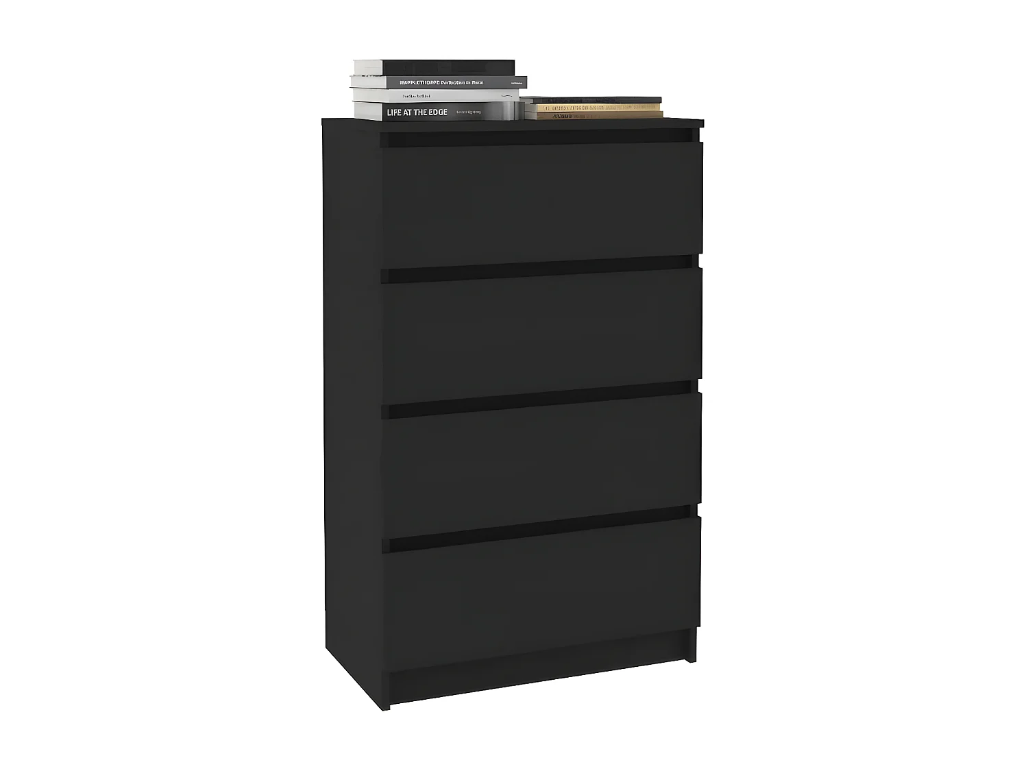 Commode 4 tiroirs bois noir Agency