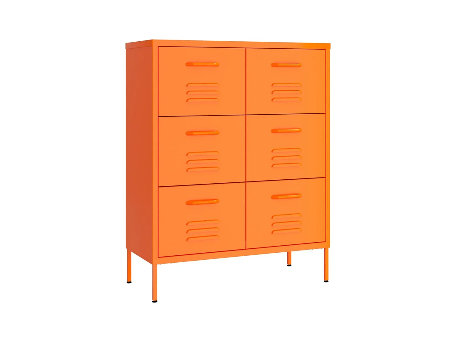 Armoire à tiroirs Orange 80x35x101,5 Acier