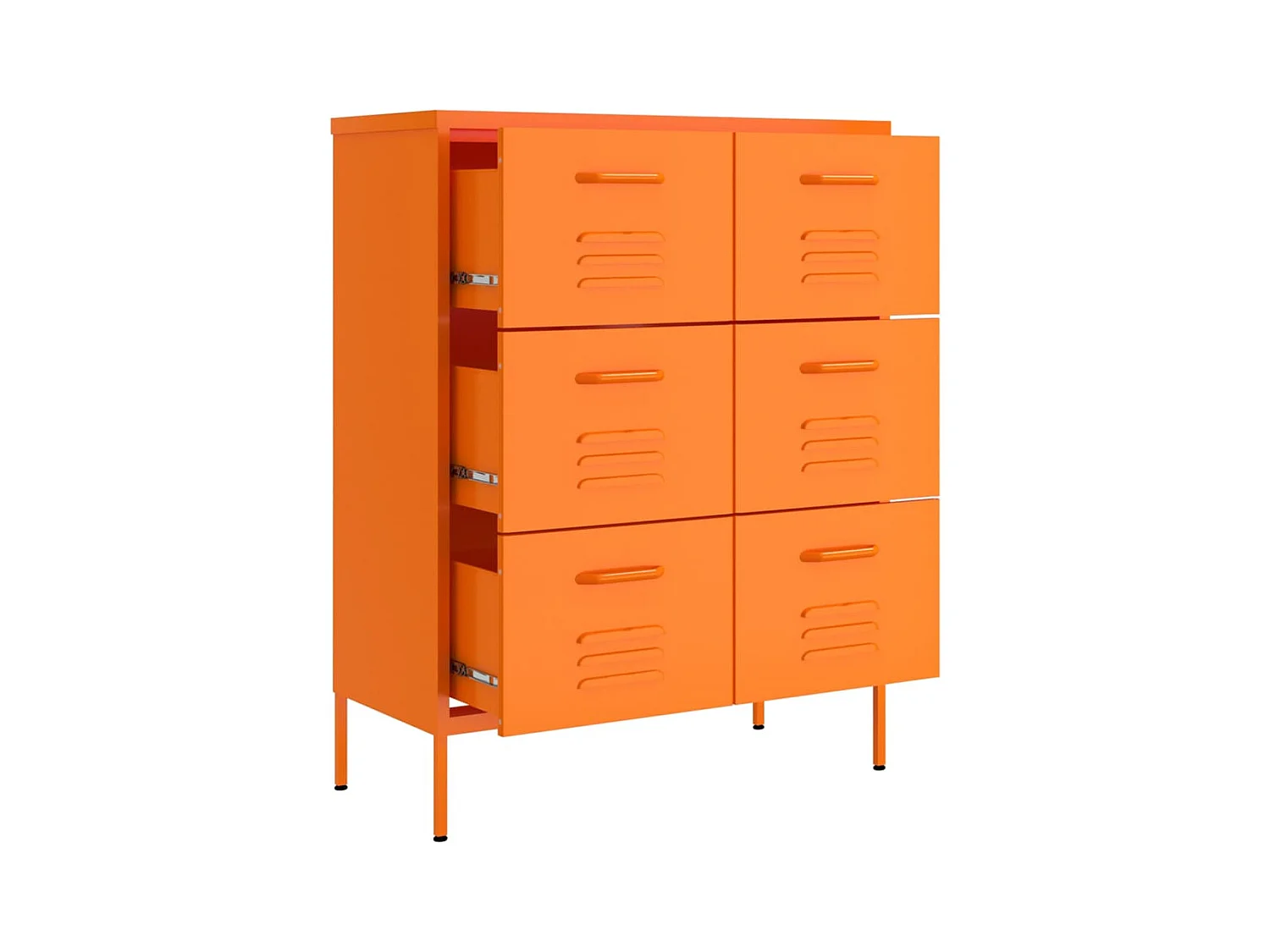 Ladekast 80x35x101,5 cm staal oranje