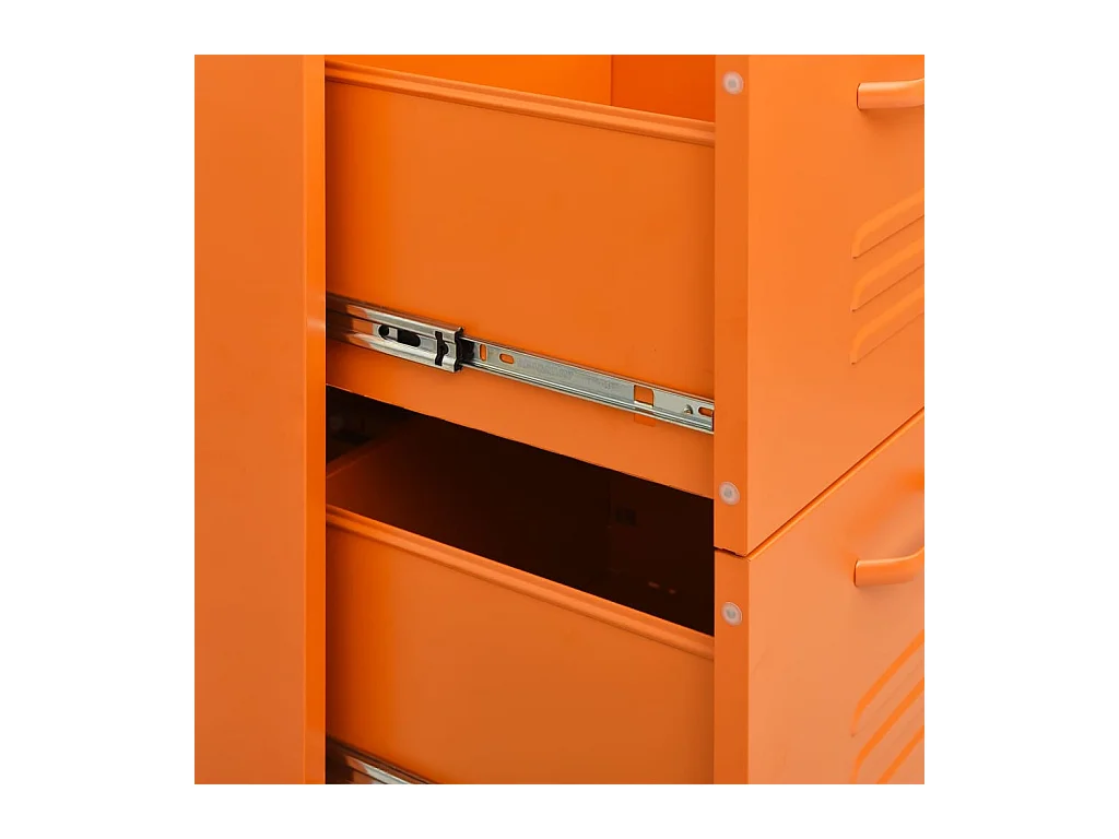 Ladekast 80x35x101,5 cm staal oranje