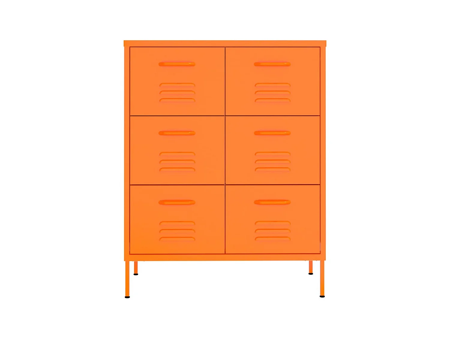 Ladekast 80x35x101,5 cm staal oranje