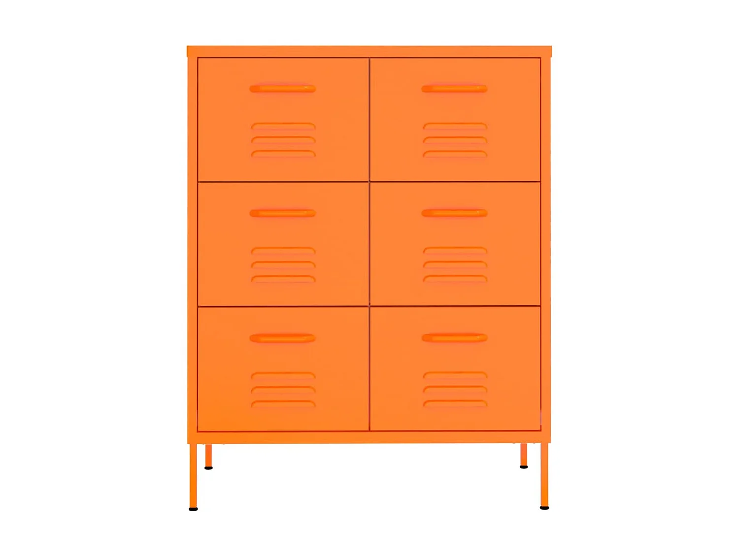Armoire à tiroirs Orange 80x35x101,5 Acier