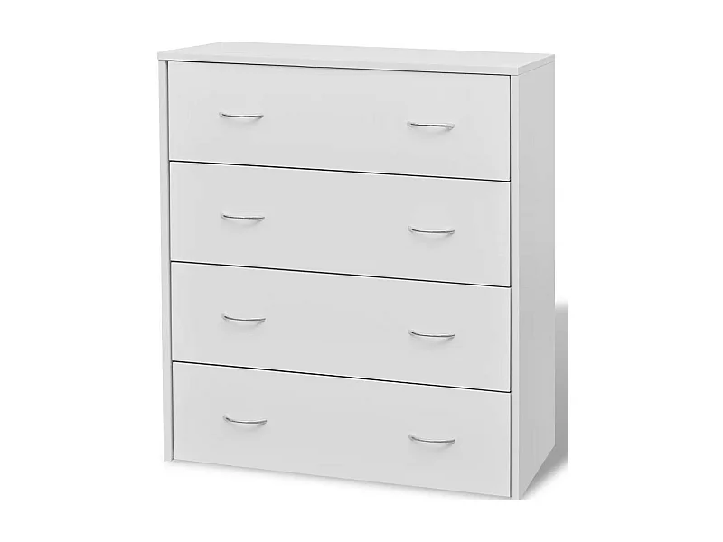 Commode 4 tiroirs bois blanc Chickie