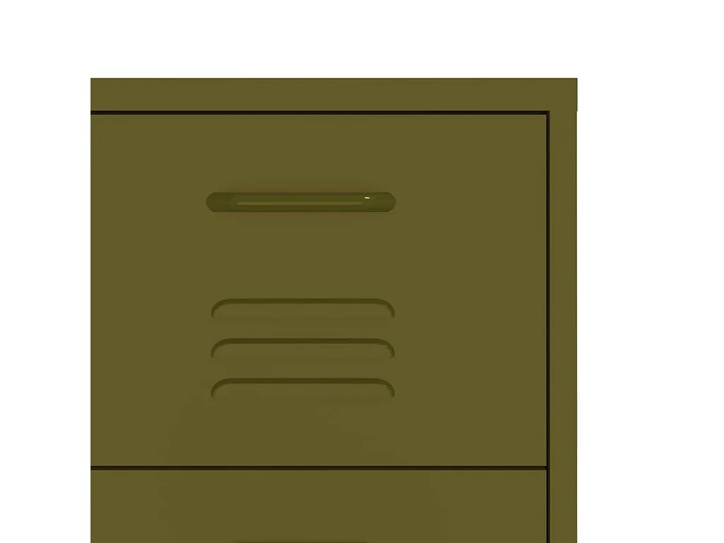 Armoire à tiroirs Vert olive 80x35x101,5 Acier